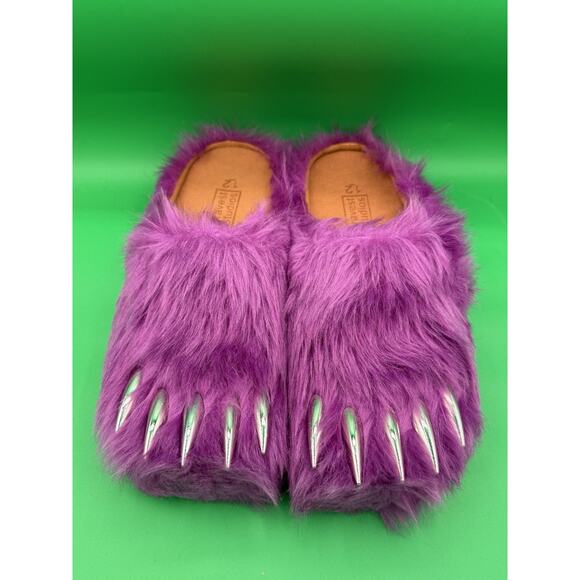 Bravest Studios Bear Claw Mules Purple Size 12 Brand New In Box - Picture 2 of 5